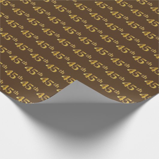 Papier Cadeau Brown, Faux Gold 45e (Quarante-cinquième) (Coin)