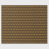 Papier Cadeau Brown, Faux Gold 50th (Cinquantième) Event (Plat)