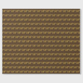 Papier Cadeau Brown, Faux Gold 58e (Cinquante-huitième) (Plat)
