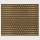 Papier Cadeau Brown, Faux Gold 60e (Soixantième) (Plat)