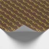 Papier Cadeau Brown, Faux Gold 62e (Soixante-deuxième) (Coin)