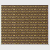 Papier Cadeau Brown, Faux Gold 66e (Soixante-sixième) (Plat)