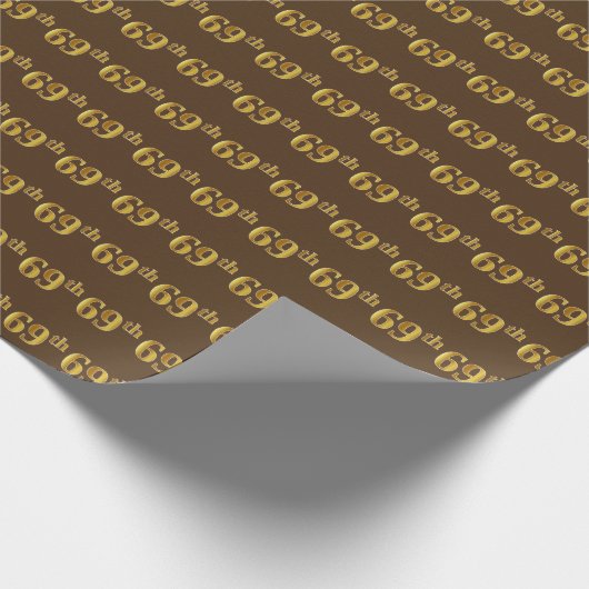 Papier Cadeau Brown, Faux Gold 69e (Soixante-Neuvième) (Coin)