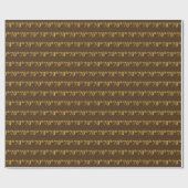 Papier Cadeau Brown, Faux Gold 70th (Seveneth) (Plat)