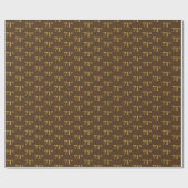 Papier Cadeau Brown, Faux Gold 71ème (Soixante-et-onze) (Plat)
