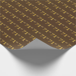 Papier Cadeau Brown, Faux Gold 71ème (Soixante-et-onze)