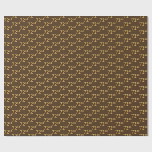 Papier Cadeau Brown, Faux Gold 72e (Soixante-douzième) (Plat)