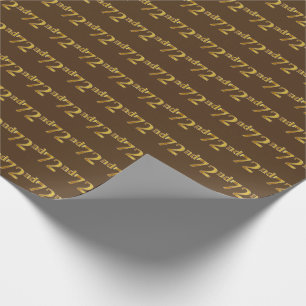 Papier Cadeau Brown, Faux Gold 72e (Soixante-douzième)