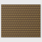 Papier Cadeau Brown, Faux Gold 74e (Soixante-quatorzième) (Plat)