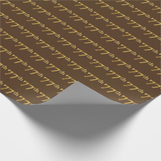 Papier Cadeau Brown, Faux Gold 77e (Soixante-dix-septième) (Coin)