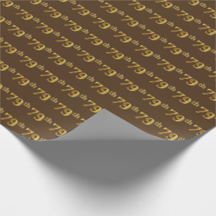 Papier Cadeau Brown, Faux Gold 79e (Soixante-dix-neuvième)