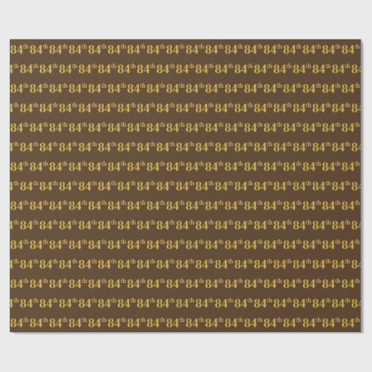 Papier Cadeau Brown, Faux Gold 84e (Quatre-vingt-quatrième) (Plat)