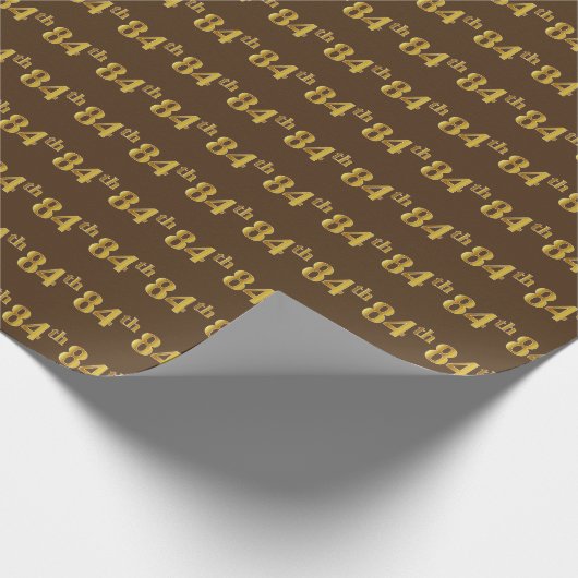 Papier Cadeau Brown, Faux Gold 84e (Quatre-vingt-quatrième) (Coin)