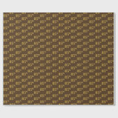 Papier Cadeau Brown, Faux Gold 85e (Quatre-vingt-cinquième) (Plat)
