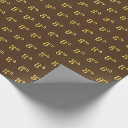 Papier Cadeau Brown, Faux Gold 8th (Huitième) (Coin)