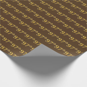 Papier Cadeau Brown, Faux Gold 97e (Quatre-vingt-dix-septième)