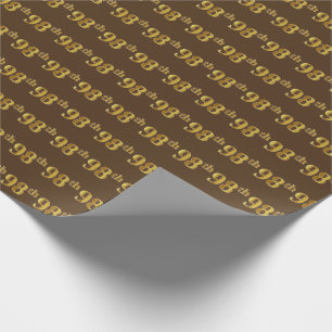 Papier Cadeau Brown, Faux Gold 98e (Quatre-vingt-dix-huitième)