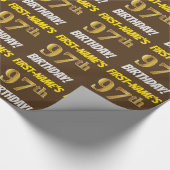 Papier Cadeau Brown, Faux/Imitation Gold, "97e ANNIVERSAIRE" (Coin)