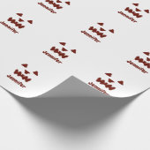 Papier Cadeau Brown Halloween effrayant visage chute ajouter nom (Coin)