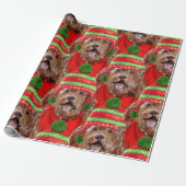 Papier Cadeau Brown Labradoodle Amoureux des chiens Patterned No (Déroulé)