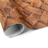 Papier Cadeau Brown leather woven backgroundleather,brown,backgr (Coin rond)
