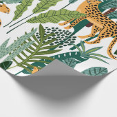 Papier Cadeau Brown leopard in the tropical lush jungle leaves (Coin)