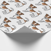Papier Cadeau Brown Manteau rond Jack Russell Terrier Chien Moti (Coin)