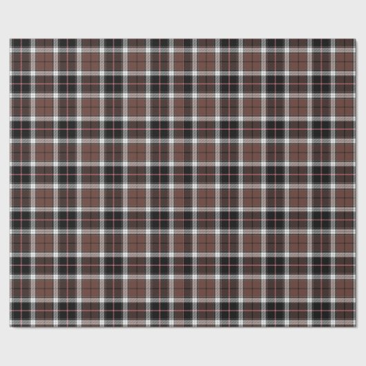 Papier Cadeau Brown Plaid Wrapping Paper (Couture)
