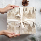 Papier Cadeau Brown Russe Pin d'hiver de Noël