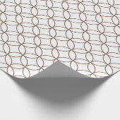 Papier Cadeau Brown sur les cercles de recouvrement blanc Papier (Coin)