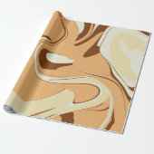 Papier Cadeau Brown tortille de café (Déroulé)
