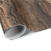Papier Cadeau Brown tree bark in closeup (Coin rond)