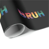 Papier Cadeau Bruh Mème Drôle Dire Bro Saluer Gay LGBT Pride (Coin rond)