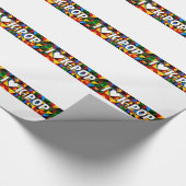 Papier Cadeau bruit coréen du coeur i (Coin)