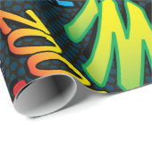 Papier Cadeau Bruits de l'art Pop de Bande Dessinée (Coin rond)