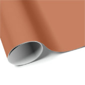 Papier Cadeau Brûlé Orange Rustique Rouille Terre Solide (Coin rond)