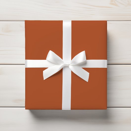 Papier Cadeau Brûlé Orange Rustique Rouille Terre Solide
