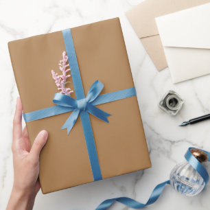 Papier Cadeau Brun Beige Uni Couleur Nuance Ton