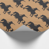 Papier Cadeau Brun de cavalier de rodéo (Coin)