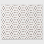 Papier Cadeau Brun de Quatrefoil de Marocain sur le papier (Plat)