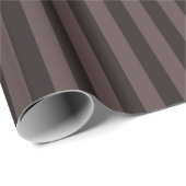 Papier Cadeau Brun foncé & Bandes de pierre brune (Coin rond)