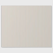 Papier Cadeau Brun Kaki et Rayures Blanches (Plat)