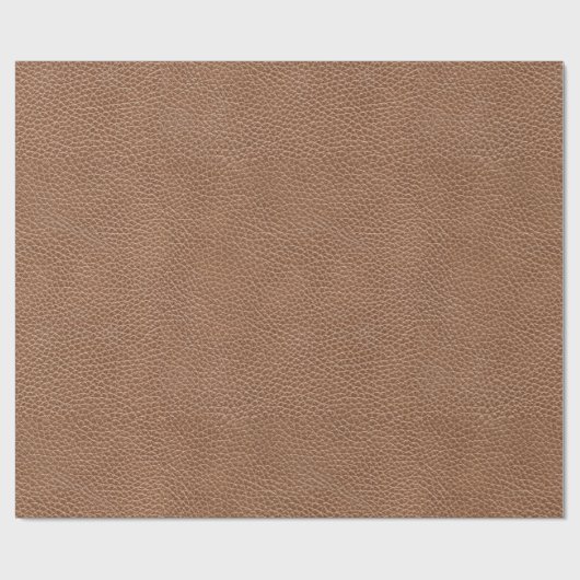 Papier Cadeau Brun naturel en cuir de Faux (Plat)