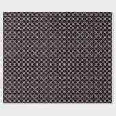 Papier Cadeau brun noir poka dot vérifier la mode motif (Plat)