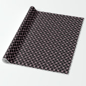 Papier Cadeau brun noir poka dot vérifier la mode motif (Déroulé)
