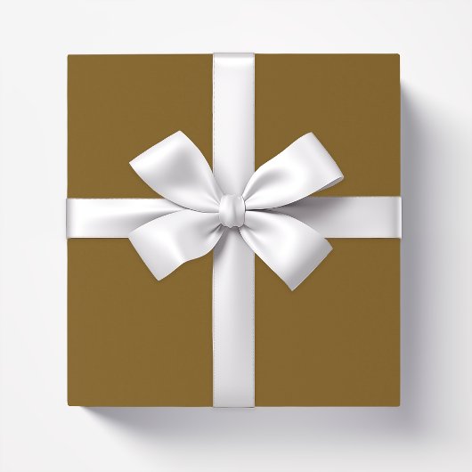 Papier Cadeau Brun olive solide