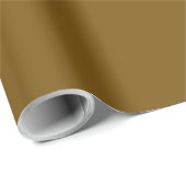 Papier Cadeau Brun olive solide (Coin rond)