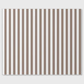 Papier Cadeau Brun taupe/rayure blanche (Plat)