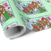Papier Cadeau Brunette Noël Présent Fée (Coin rond)