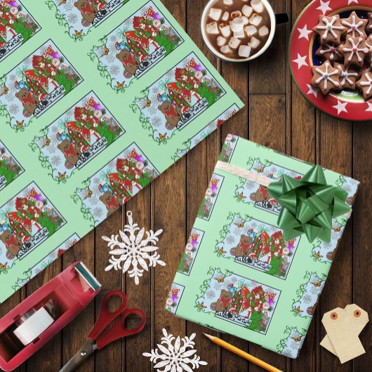 Papier Cadeau Brunette Noël Présent Fée